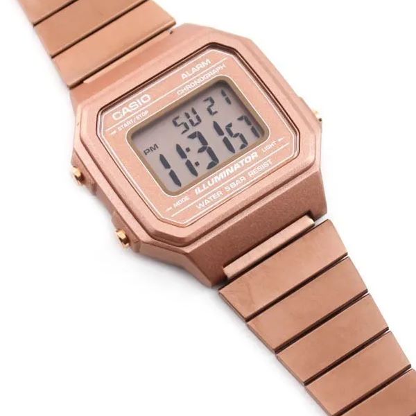 Reloj Casio hombre mujer B650WC-5AEF. Casio Collection acero rosa.